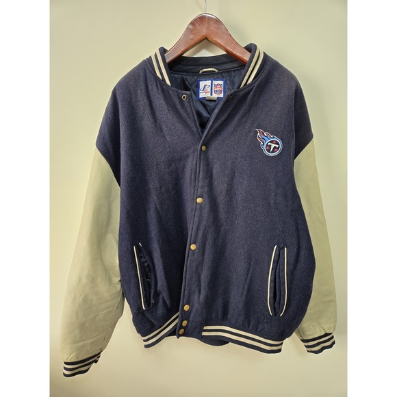 Vintage Logo Athletic Game Day Tennessee Titans NFL Bomber Varsity Jacket 2XL